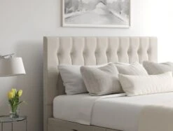 Rylee Upholstered Floor Standing Headboard -Bedding Specialty Store rylee posie ottoman trebla flax closednewhb 2