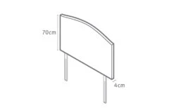 Silentnight Selene Headboard, Superking, Slate Grey 15 Silentnight Selene Headboard, Superking, Slate Grey -Bedding Specialty Store selene headboard dimensions diagram