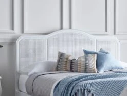 Sienna White Rattan Bed Frame -Bedding Specialty Store siena white rattan hb close up website 7