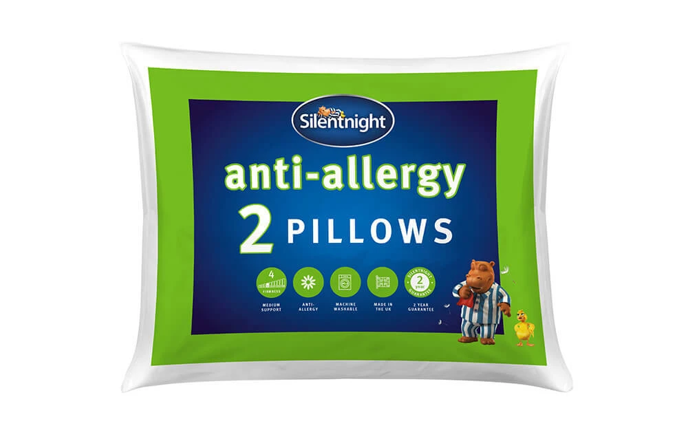 Silentnight Anti-Allergy Pillow Pair, Standard Pillow Size 3 Silentnight Anti-Allergy Pillow Pair, Standard Pillow Size
