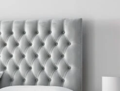 Madison East Upholstered Ottoman Base And Headboard Only -Bedding Specialty Store silver grey frame bed originalnew 4