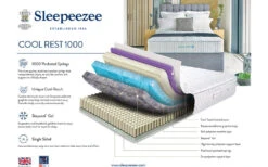Sleepeezee Cool Rest 1000 Pocket Mattress, Superking 13 Sleepeezee Cool Rest 1000 Pocket Mattress, Superking -Bedding Specialty Store sleepeezee cool rest 1000 bisection