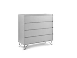 Sofia 4 Drawer Harbour Mist Chest With Black Feet