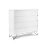 Sofia 4 Drawer White Chest With Black Feet -Bedding Specialty Store sofia chest white black feet full new 1