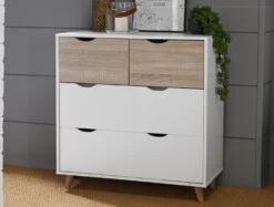 Stockholm White 4 Drawer Chest