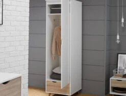 Stockholm White Single Wardrobe