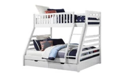 States Wooden Three Sleeper Bunk Bed, Double, Grey 9 States Wooden Three Sleeper Bunk Bed, Double, Grey -Bedding Specialty Store sweet dreams states wooden bunk bed white