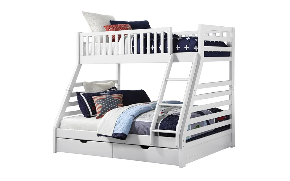 States Wooden Three Sleeper Bunk Bed, Double, Grey 6 States Wooden Three Sleeper Bunk Bed, Double, Grey - Image 4