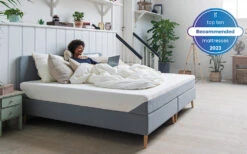 TEMPUR ONE Medium Mattress, Superking -Bedding Specialty Store tempur one lifestyle woman bed laptop 2023