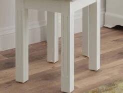 Tilly White Dressing Table Stool -Bedding Specialty Store tilly stool close