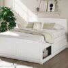 Maxistore 6 Door White Wooden Storage Bed Frame -Bedding Specialty Store time 4 sleep 4 6 bed angled openednew