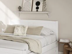 Maxistore 6 Door White Wooden Storage Bed Frame -Bedding Specialty Store time 4 sleep 4 6 bed angled openednewhb 1