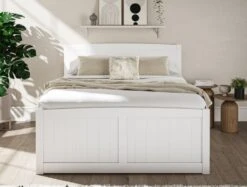 Maxistore 6 Door White Wooden Storage Bed Frame -Bedding Specialty Store time 4 sleep 4 6 bed frontnew 1