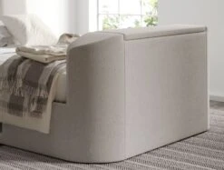 Copenhagen Upholstered Ottoman TV Bed - Shell -Bedding Specialty Store time4sleep copenhagen shel fb close up new 1