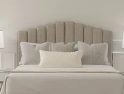 Quinn Strutted Upholstered Headboard -Bedding Specialty Store trebla flaxnew 35