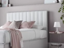 Onelife Off White Upholstered Ottoman Bed Frame -Bedding Specialty Store white bed main original 1 newhb 1