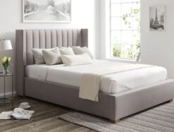 Essentials Winged Grey Ottoman Bed Frame