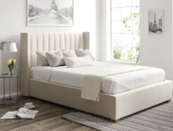 Essentials Winged Off White Ottoman Bed Frame