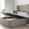 Islington Upholstered Ottoman Bed Frame -Bedding Specialty Store winged bed open original new