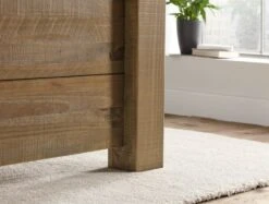 Plank Wooden Bed Frame LFE -Bedding Specialty Store wood bed leg detail original resized 3