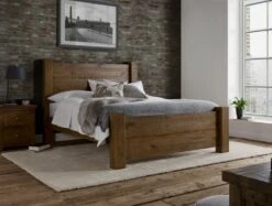 Plank Wooden Bed Frame LFE -Bedding Specialty Store wooden bed main resized 4