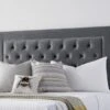 Woodstock Floor Standing Upholstered Headboard -Bedding Specialty Store woodstock dark grey frame bed original headboard 19